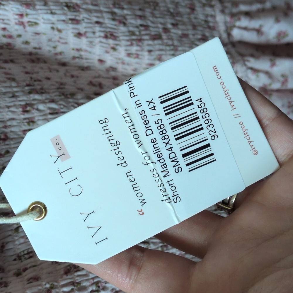 ✨ NWT Ivy City Co Short Madelyn Dress In Pink Size 4X - Picture 5 of 8